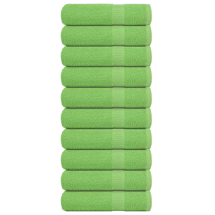 Vidaxl badhanddoeken frogn 10 st 100x150 cm 360 g m² appelgroen