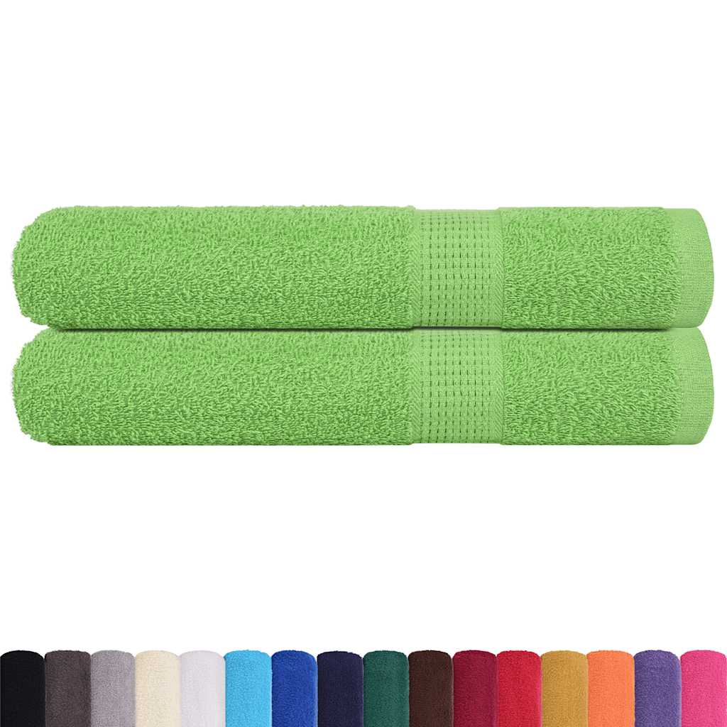 Vidaxl handdoeken frogn 2 st 100x200 cm 360 g m² appelgroen