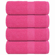 Vidaxl washandjes frogn 4 st 30x30 cm 360 g m² roze - afbeelding 1
