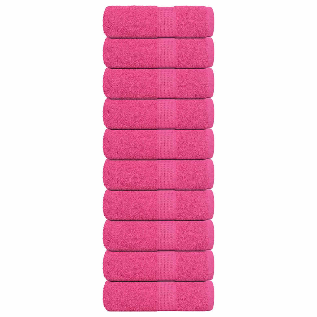 Vidaxl washandjes frogn 10 st 30x30 cm 360 g m² roze