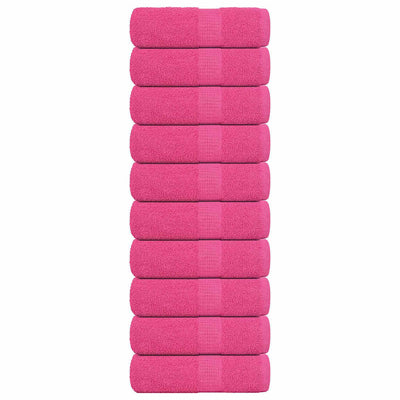 Vidaxl washandjes frogn 10 st 30x30 cm 360 g m² roze