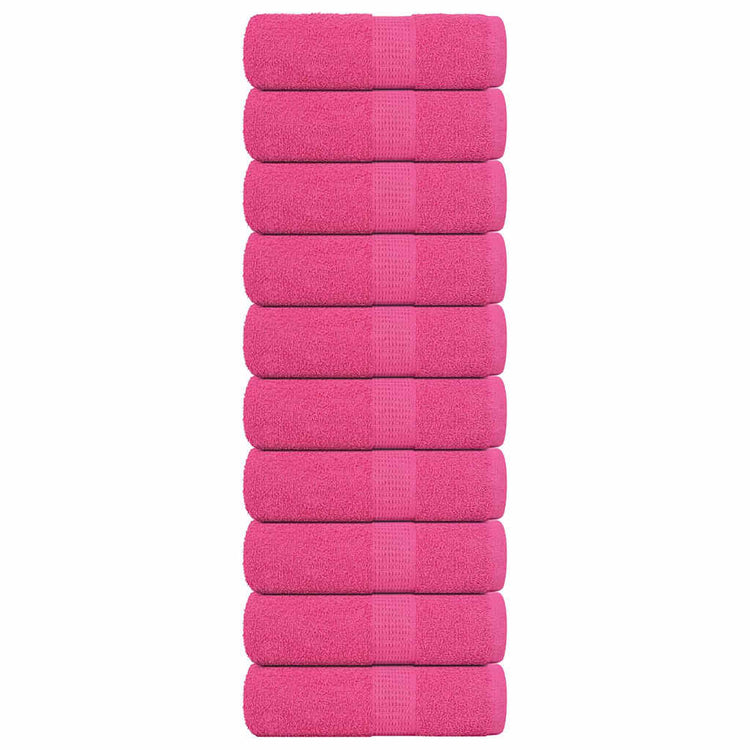 Vidaxl washandjes frogn 10 st 30x30 cm 360 g m² roze