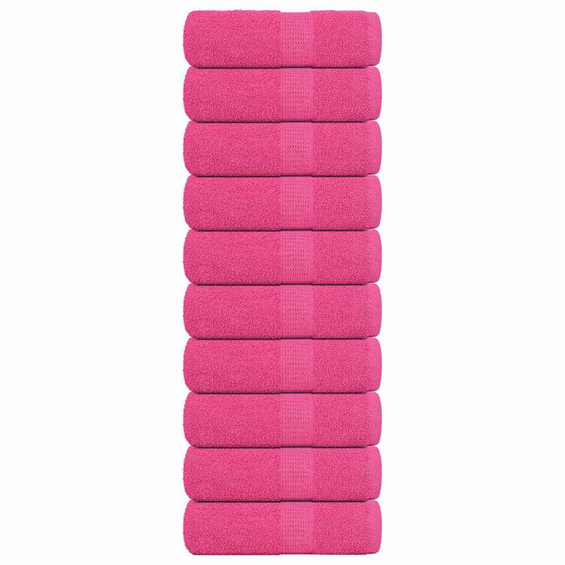 Vidaxl washandjes frogn 10 st 30x30 cm 360 g m² roze