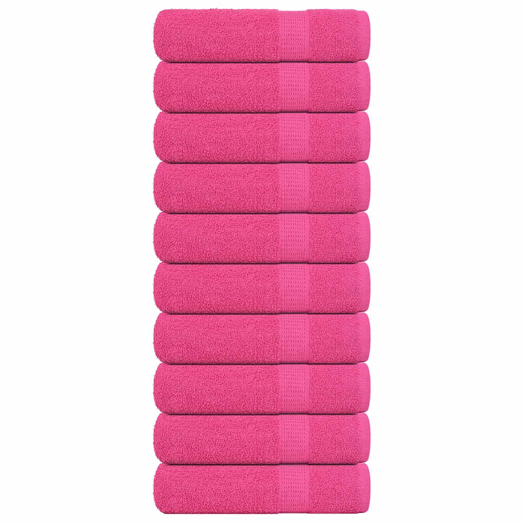 Vidaxl handdoeken 10 st 50x100 cm 360 g m² 100% katoen roze