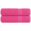 Vidaxl douchehanddoeken frogn 2 st 70x140 cm 360 g m² roze