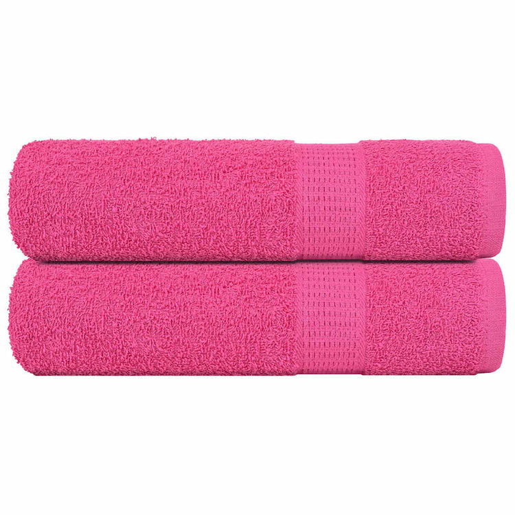 Vidaxl douchehanddoeken frogn 2 st 70x140 cm 360 g m² roze