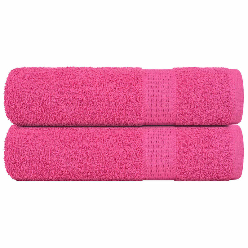 Vidaxl douchehanddoeken frogn 2 st 70x140 cm 360 g m² roze