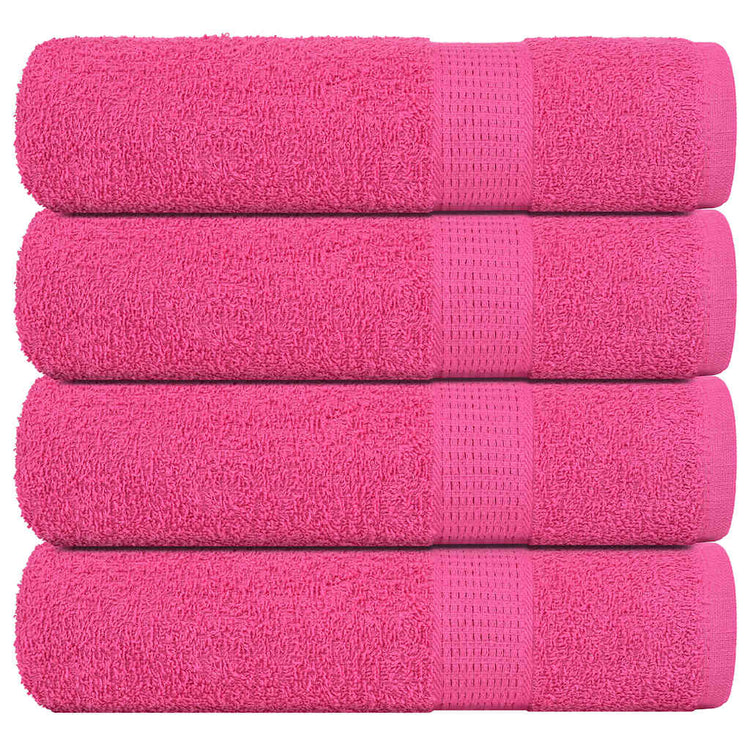 Vidaxl douchehanddoeken frogn 4 st 70x140 cm 360 g m² roze