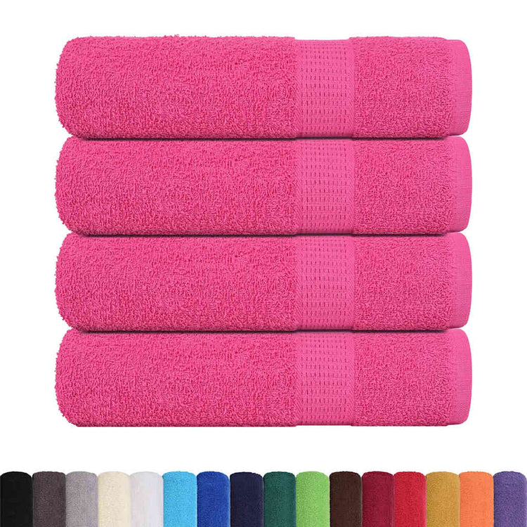 Vidaxl douchehanddoeken frogn 4 st 70x140 cm 360 g m² roze