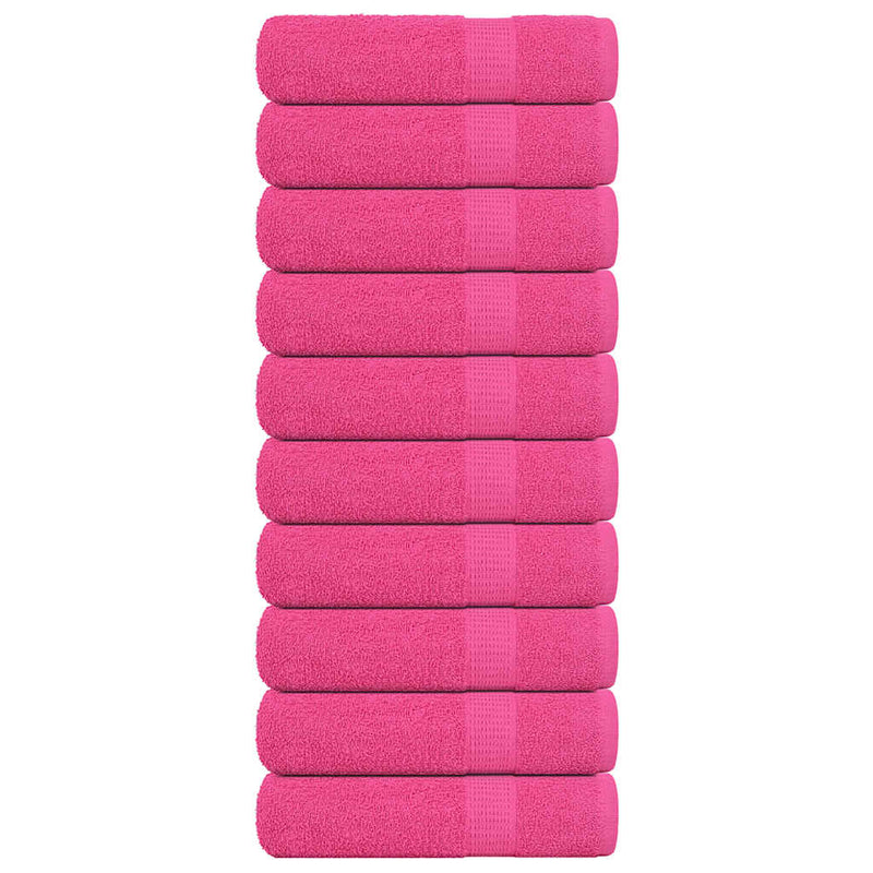 Vidaxl douchehanddoeken frogn 10 st 70x140 cm 360 g m² roze