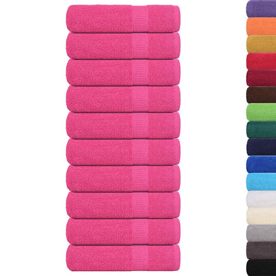 Vidaxl douchehanddoeken frogn 10 st 70x140 cm 360 g m² roze