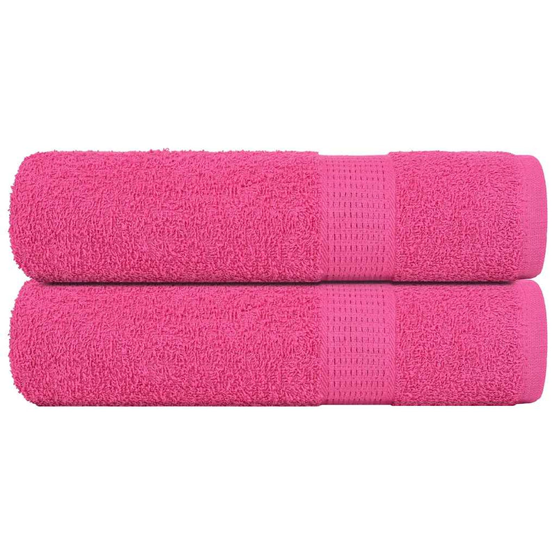 Vidaxl badhanddoeken frogn 2 st 100x150 cm 360 g m² roze