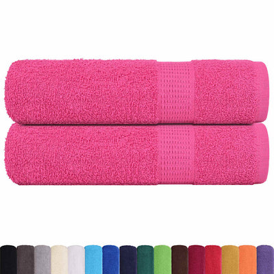 Vidaxl badhanddoeken frogn 2 st 100x150 cm 360 g m² roze