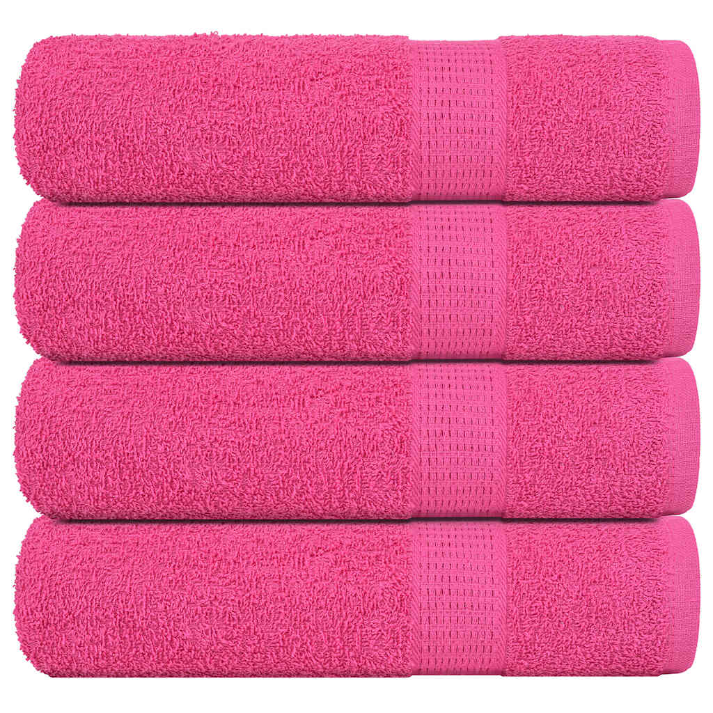 Vidaxl badhanddoeken frogn 4 st 100x150 cm 360 g m² roze