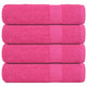 Vidaxl badhanddoeken frogn 4 st 100x150 cm 360 g m² roze