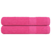 Vidaxl handdoeken frogn 2 st 100x200 cm 360 g m² roze