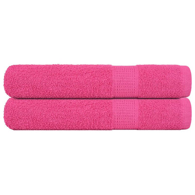 Vidaxl handdoeken frogn 2 st 100x200 cm 360 g m² roze