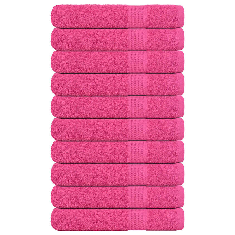 Vidaxl handdoeken frogn 10 st 100x200 cm 360 g m² roze