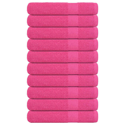 Vidaxl handdoeken frogn 10 st 100x200 cm 360 g m² roze
