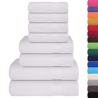 Vidaxl 8-delige handdoekenset frogn 360 g m² wit