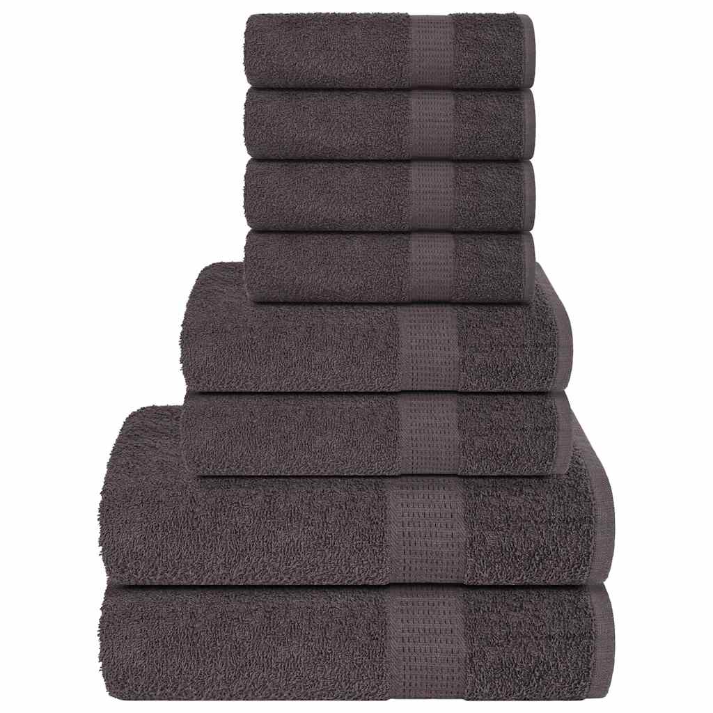 Vidaxl 8-delige handdoekenset frogn 360 g m² antraciet