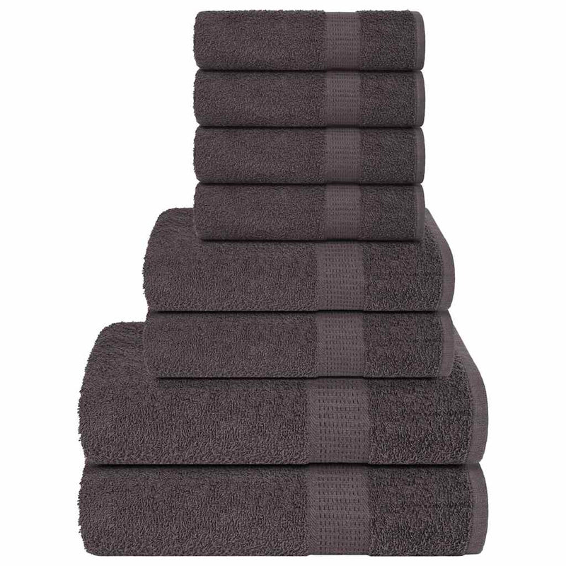 Vidaxl 8-delige handdoekenset frogn 360 g m² antraciet