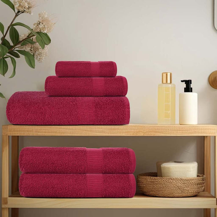 Vidaxl 8-delige handdoekenset frogn 360 g m² bordeaux
