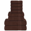 Vidaxl 8-delige handdoekenset frogn 360 g m² bruin