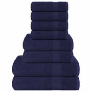 Vidaxl 8-delige handdoekenset frogn 360 g m² marineblauw - afbeelding 1