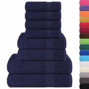 Vidaxl 8-delige handdoekenset frogn 360 g m² marineblauw - afbeelding 2