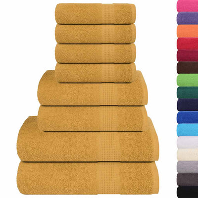 Vidaxl 8-delige handdoekenset frogn 360 g m² goud
