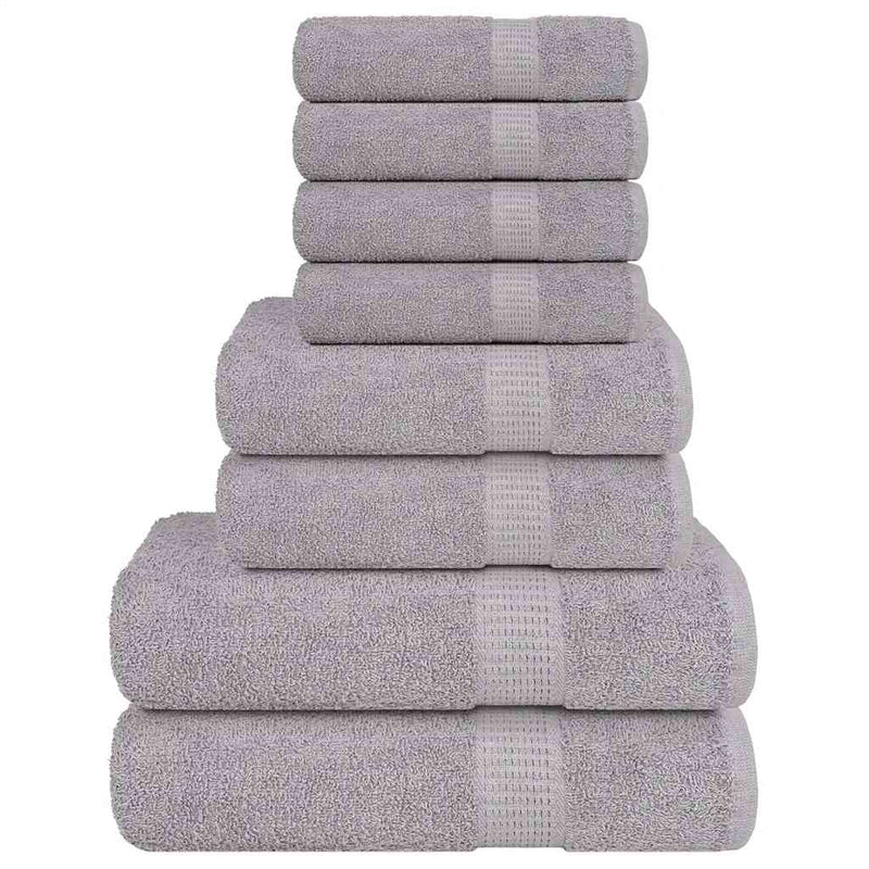 Vidaxl 8-delige handdoekenset frogn 360 g m² grijs