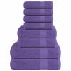 Vidaxl 8-delige handdoekenset frogn 360 g m² paars