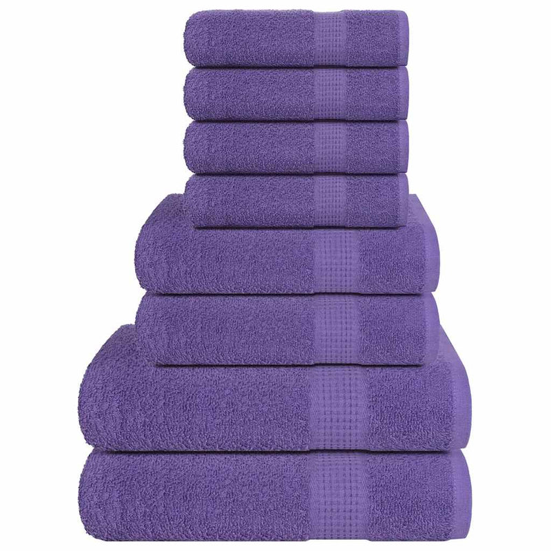Vidaxl 8-delige handdoekenset frogn 360 g m² paars