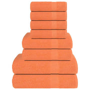 Vidaxl 8-delige handdoekenset 360 g m² 100% katoen oranje - afbeelding 1