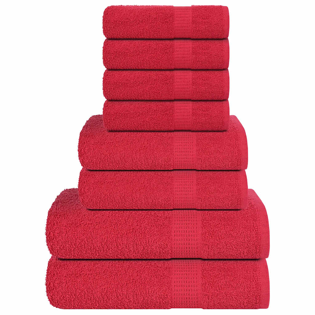 Vidaxl 8-delige handdoekenset frogn 360 g m² rood