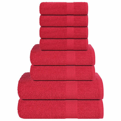 Vidaxl 8-delige handdoekenset frogn 360 g m² rood