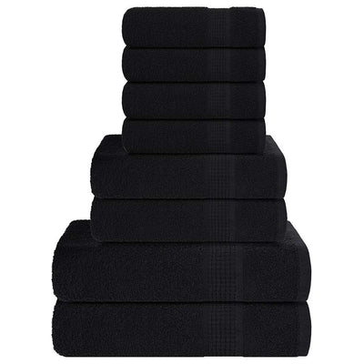 Vidaxl 8-delige handdoekenset frogn 360 g m² zwart