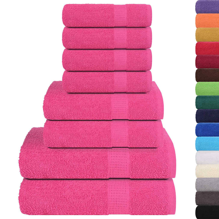 Vidaxl 8-delige handdoekenset frogn 360 g m² roze