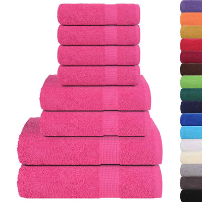 Vidaxl 8-delige handdoekenset frogn 360 g m² roze