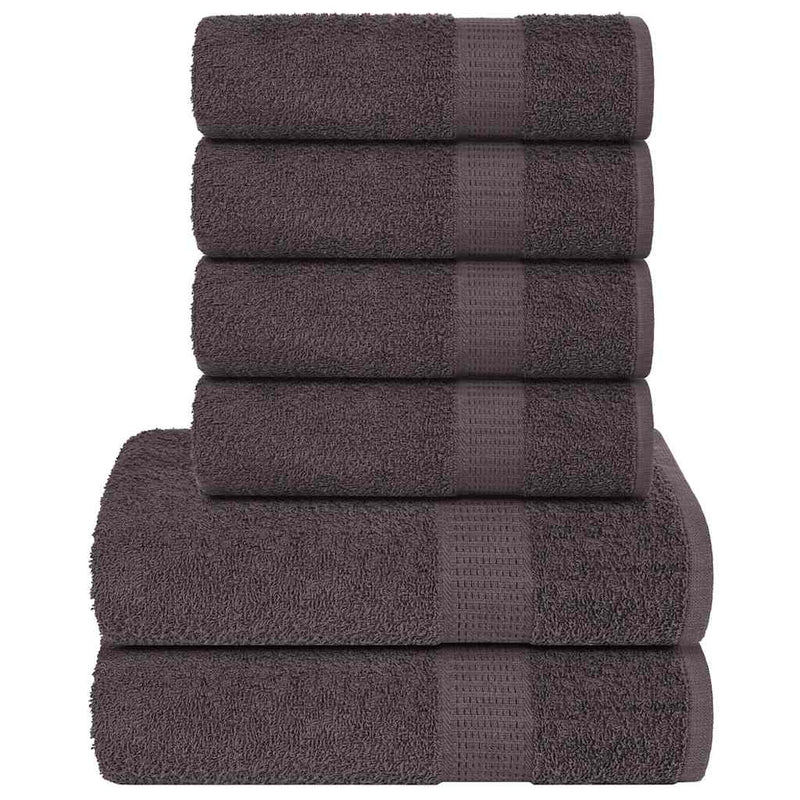 Vidaxl 6-delige handdoekenset frogn 360 g m² antraciet