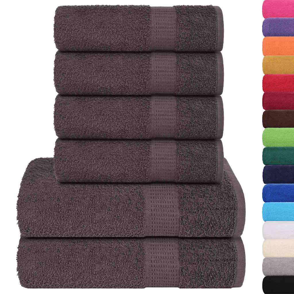 Vidaxl 6-delige handdoekenset frogn 360 g m² antraciet