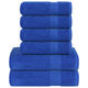 Vidaxl 6-delige handdoekenset frogn 360 g m² blauw