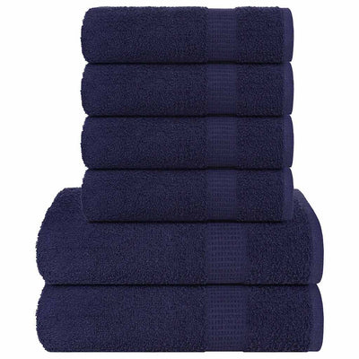 Vidaxl 6-delige handdoekenset frogn 360 g m² marineblauw