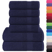 Vidaxl 6-delige handdoekenset frogn 360 g m² marineblauw - afbeelding 2