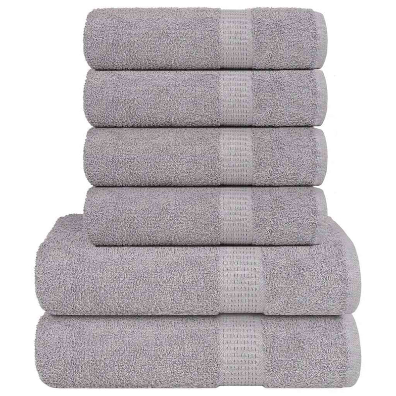 Vidaxl 6-delige handdoekenset frogn 360 g m² grijs
