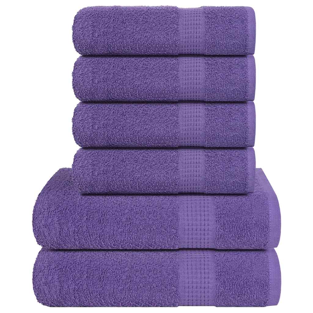 Vidaxl 6-delige handdoekenset frogn 360 g m² paars
