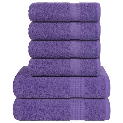 Vidaxl 6-delige handdoekenset frogn 360 g m² paars