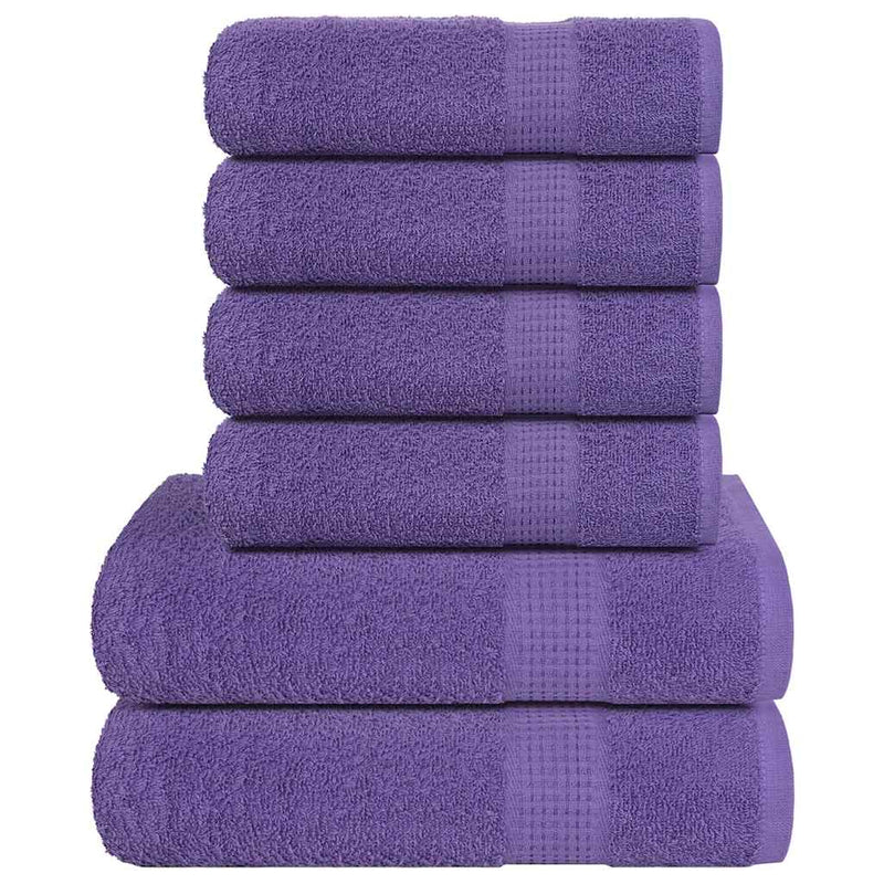 Vidaxl 6-delige handdoekenset frogn 360 g m² paars