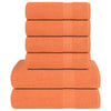Vidaxl 6-delige handdoekenset 360 g m² 100% katoen oranje